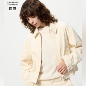 Uniqlo x Comptoir des Cotonniers off white corduroy shirt jacket